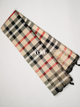 The Iconic Burberry Checkered Kanjeevaram