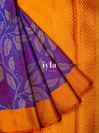 The Periwinkle Kanjeevaram in True Purple