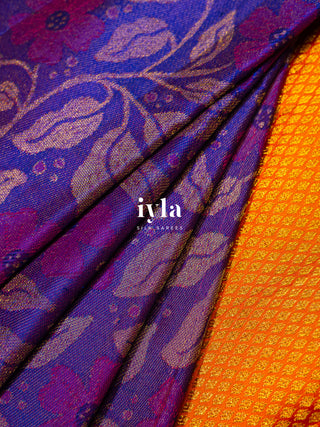 The Periwinkle Kanjeevaram in True Purple