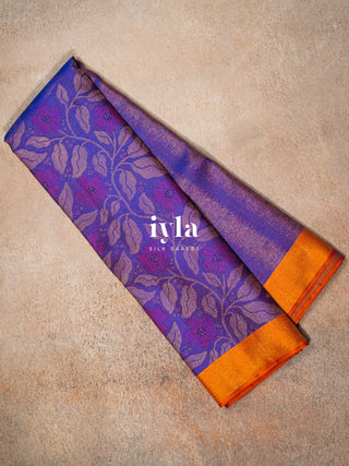 The Periwinkle Kanjeevaram in True Purple