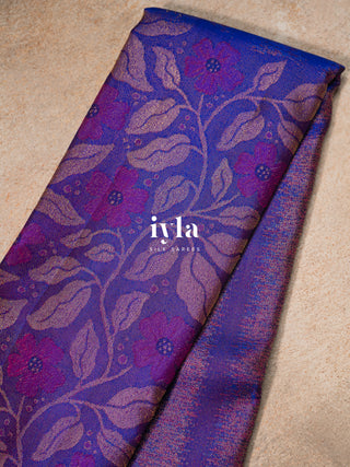 The Periwinkle Kanjeevaram in True Purple