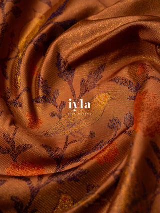 The Birds on the Bloom Silk Saree