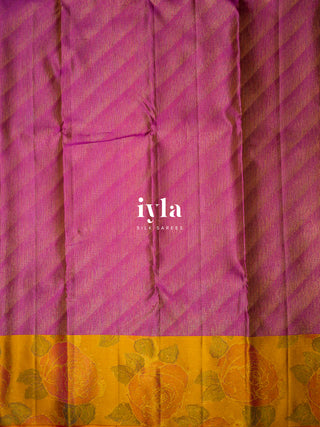 The Enchanted rose Garden Kanjeevaram in Deep Pink