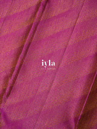 The Enchanted rose Garden Kanjeevaram in Deep Pink