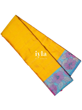 The Korean Hibiscus Kanjeevaram in Sunshine Yellow