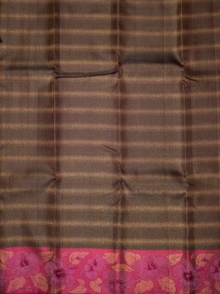 The Korean Hibiscus Kanjeevaram in Deep Forest Brown