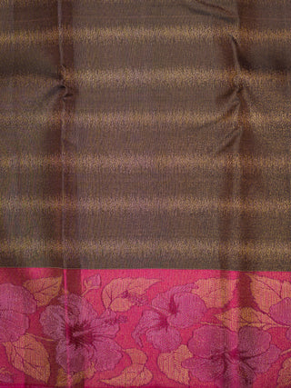 The Korean Hibiscus Kanjeevaram in Deep Forest Brown