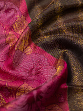 The Korean Hibiscus Kanjeevaram in Deep Forest Brown