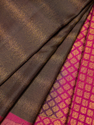 The Korean Hibiscus Kanjeevaram in Deep Forest Brown