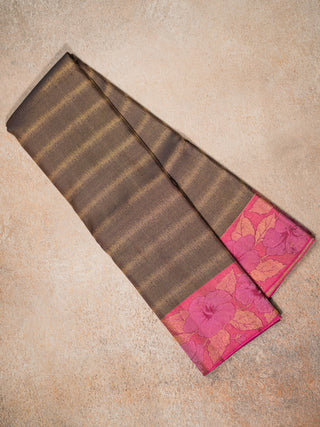 The Korean Hibiscus Kanjeevaram in Deep Forest Brown