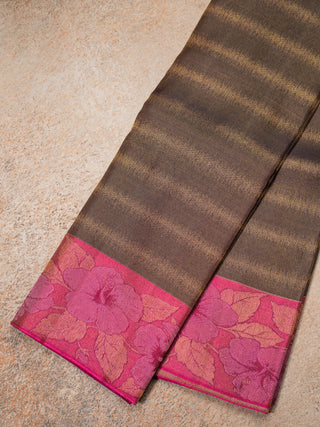 The Korean Hibiscus Kanjeevaram in Deep Forest Brown