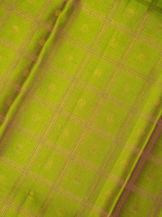 The Bonica Rose Bush Kanjeevaram in Pear Green