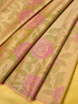 The Bonica Rose Bush Kanjeevaram in Pear Green