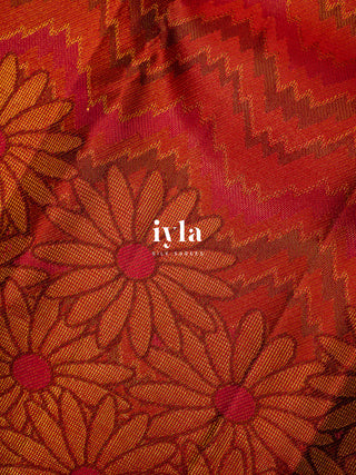The Bloom Theory Kanjeevaram in Cinnamon