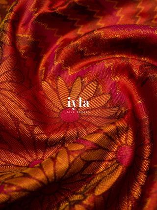 The Bloom Theory Kanjeevaram in Cinnamon