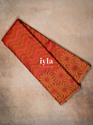 The Bloom Theory Kanjeevaram in Cinnamon