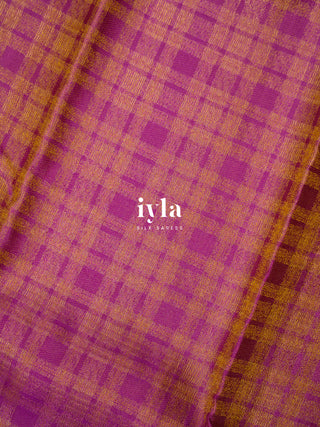 The Butterfly weave Kanjeevaram in Plum Dream