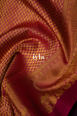 The Periwinkle Kanjeevaram in Midnight Brown