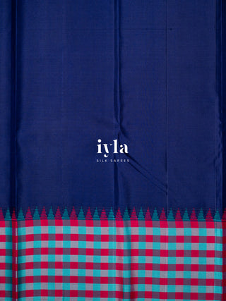 The Lotus Weave Kanjeevaram in Winter Blue