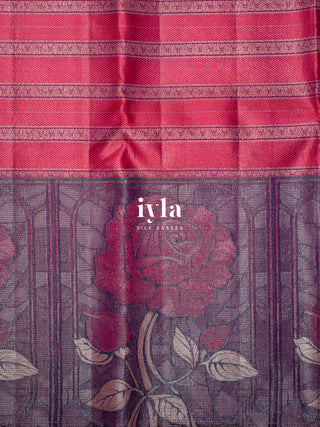 The Vintage rose Lantern Kanjeevaram