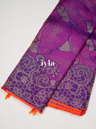 The Marble Affair Kanjeevaram in Amethyst Orchid