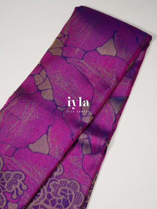 The Marble Affair Kanjeevaram in Amethyst Orchid