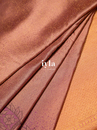 The Kalamkari Fish Weave Kanjeevaram in Brink Pink