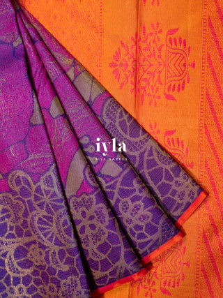 The Marble Affair Kanjeevaram in Amethyst Orchid