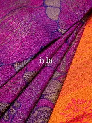 The Marble Affair Kanjeevaram in Amethyst Orchid