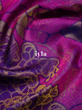 The Marble Affair Kanjeevaram in Amethyst Orchid