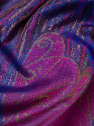 the Butterfly Ballet Kanjeevaram in Dreamy Periwinkle