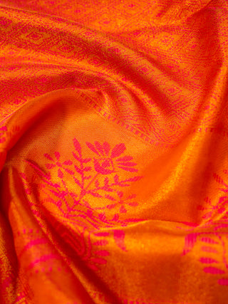 the Butterfly Ballet Kanjeevaram in Dreamy Periwinkle