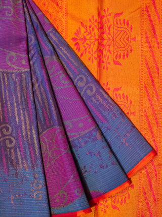 the Butterfly Ballet Kanjeevaram in Dreamy Periwinkle