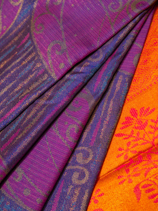 the Butterfly Ballet Kanjeevaram in Dreamy Periwinkle