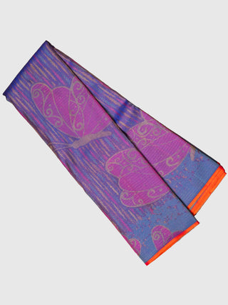 the Butterfly Ballet Kanjeevaram in Dreamy Periwinkle