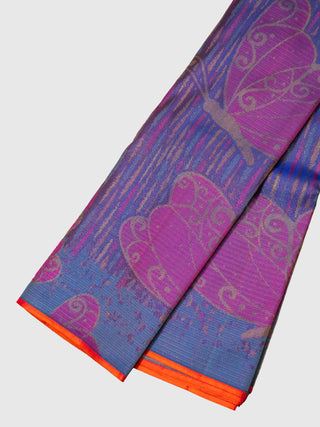the Butterfly Ballet Kanjeevaram in Dreamy Periwinkle