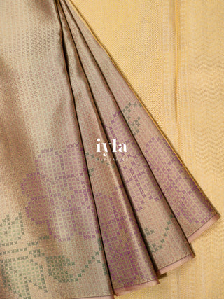 The Cross Stitch Garden Kanjeevaram in Champagne Ivory