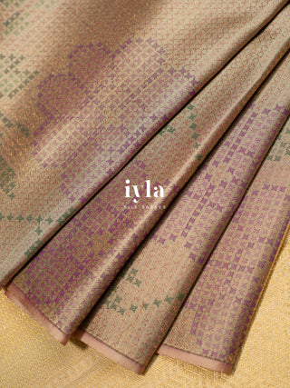 The Cross Stitch Garden Kanjeevaram in Champagne Ivory