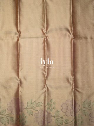 The Cross Stitch Garden Kanjeevaram in Champagne Ivory