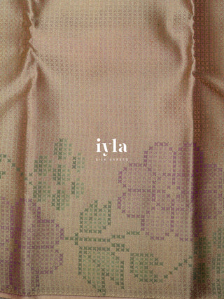 The Cross Stitch Garden Kanjeevaram in Champagne Ivory