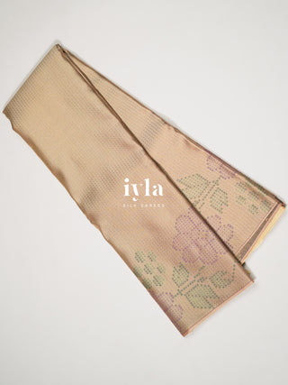 The Cross Stitch Garden Kanjeevaram in Champagne Ivory