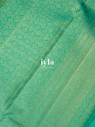 The Deer in the Moonlight Kanjeevaram in Magenta Rose