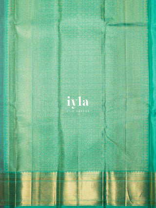 The Deer in the Moonlight Kanjeevaram in Magenta Rose