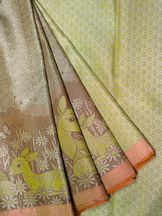 The Deer in Petalscape Kanjeevaram