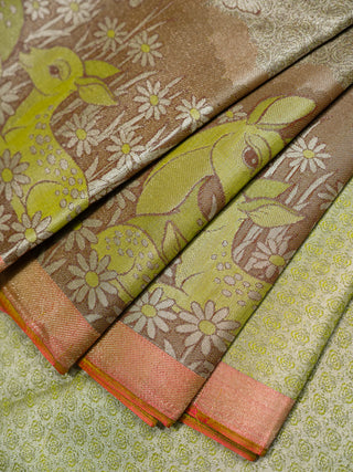 The Deer in Petalscape Kanjeevaram