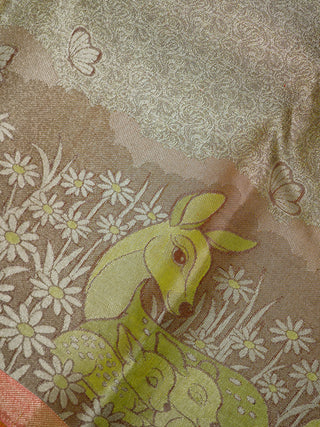 The Deer in Petalscape Kanjeevaram