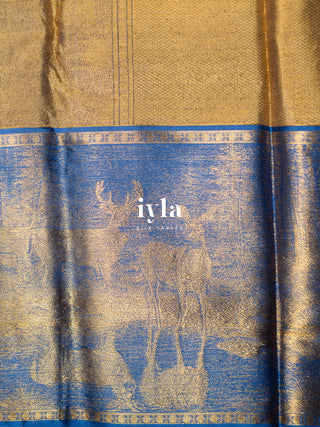 The Deers of Scandinavia Silk Saree in Pink Sorbet