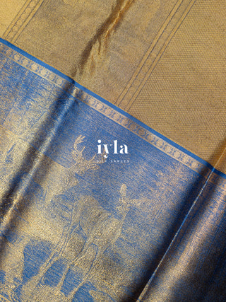 The Deers of Scandinavia Silk Saree in Pink Sorbet