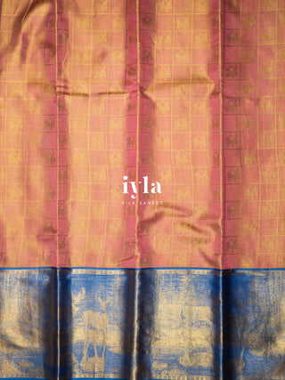 The Deers of Scandinavia Silk Saree in Pink Sorbet