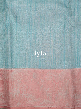 The Winter Sky Blue Deer in the Forest Kanjeevaram